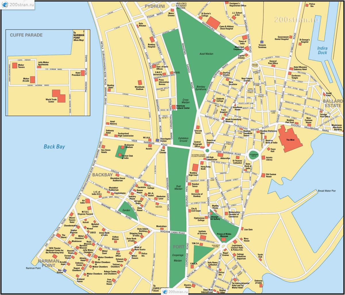 Mumbai - Bombay stratenplan